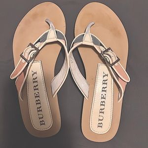 Burberry Flip Flops - in original box in great shape